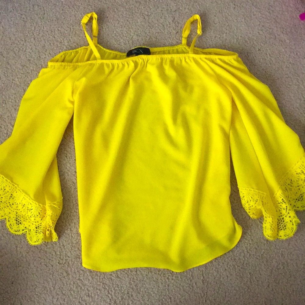 Yellow off the shoulder top